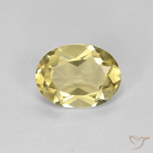 1.12ct Natürlicher Senfgelb Beryll, Oval, VVS-VS