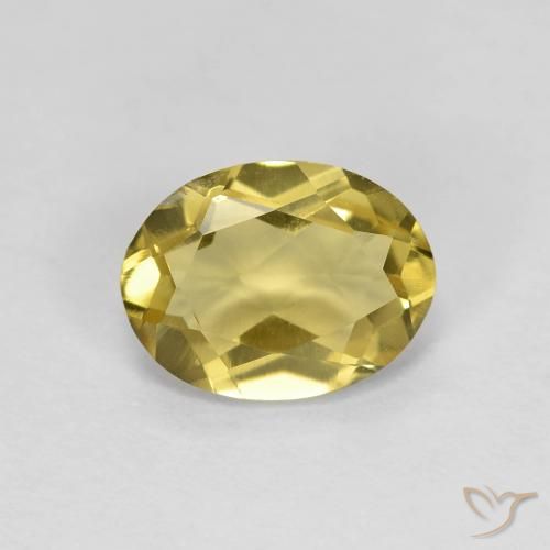 1.19ct Natürlicher Dijon Gelb Beryll, Oval, VVS-VS