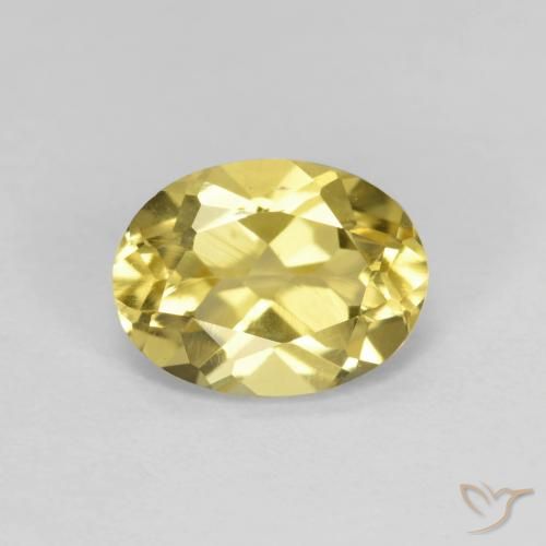 1.33ct Natürlicher Dijon Gelb Beryll, Oval, VVS-VS