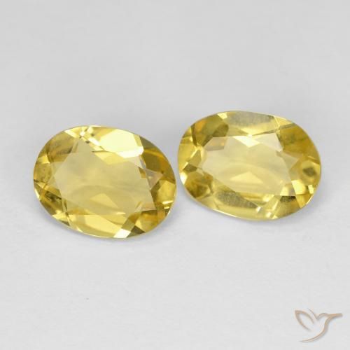2.13 ct natürliche Dijon Gelb Beryll-Edelsteine, Oval, VVS-VS