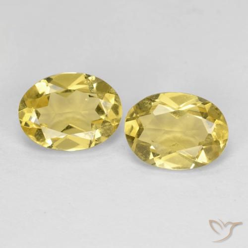 2.38ctw Natürlicher Dijon Gelb Beryll, Oval, VS