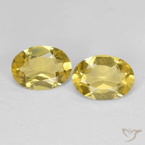 1.89ctw Natürlicher Mittelgelb Beryll, Oval, VVS-VS