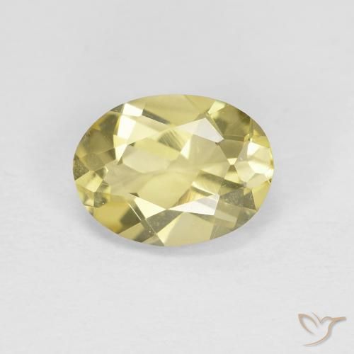 1.16ct Natürlicher hellgelb Beryll, Oval, VVS-VS