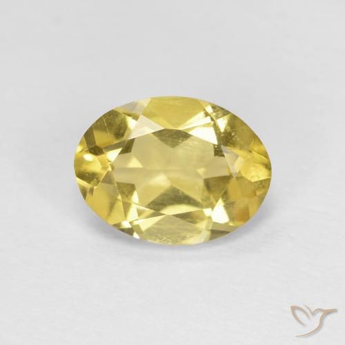 1.21ct Natürlicher Mittelhelles Gelb Beryll, Oval, VVS-VS
