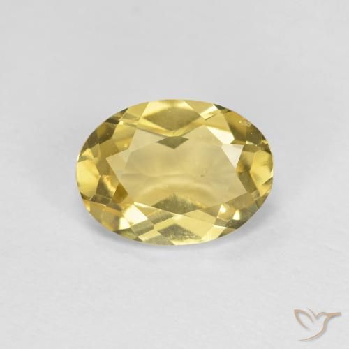 1.22ct Natürlicher Dijon Gelb Beryll, Oval, VVS-VS