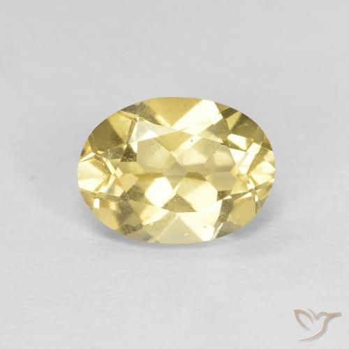 1.27ct Natürlicher Dijon Gelb Beryll, Oval, VVS-VS