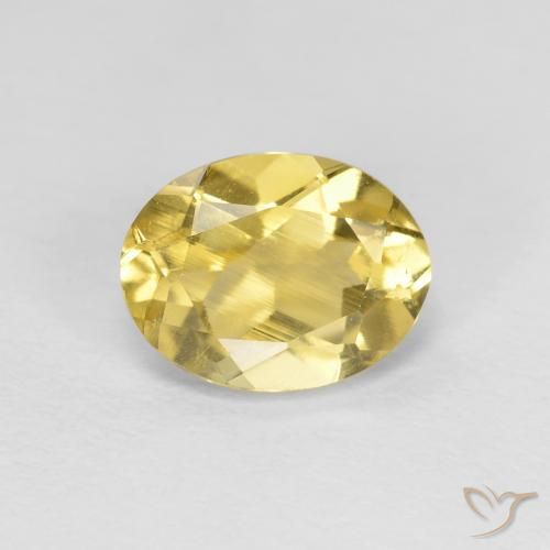 1.29ct Natürlicher Toskana Gelb Beryll, Oval, VVS-VS