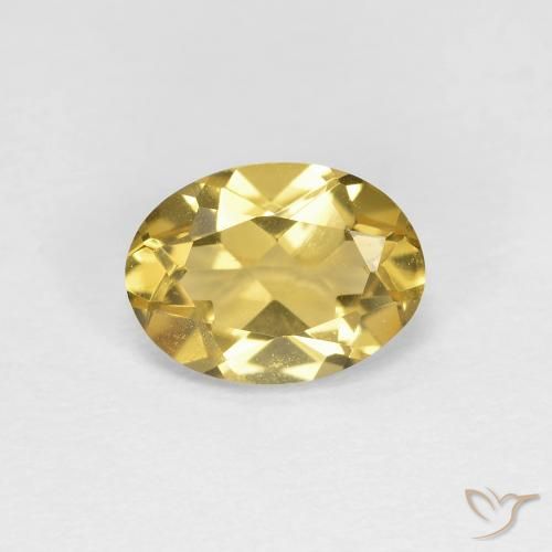 0.95ct Natürlicher Königsgelb Beryll, Oval, VVS-VS