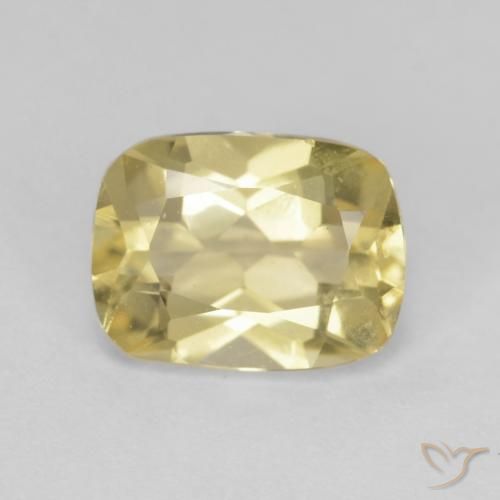 1.32ct Natürlicher Mittelgelb Beryll, Kissen, VVS