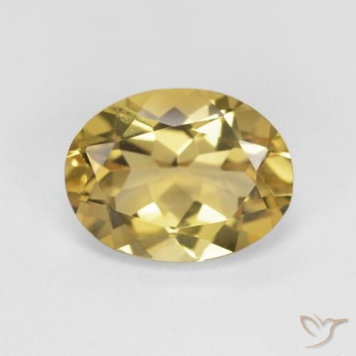 2.33ct Natürlicher Dunkel gelb Beryll, Oval, VVS