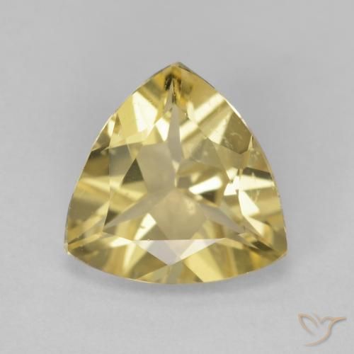 1.32ct Natürlicher Warmes Gelb Beryll, Trillion, VVS-VS