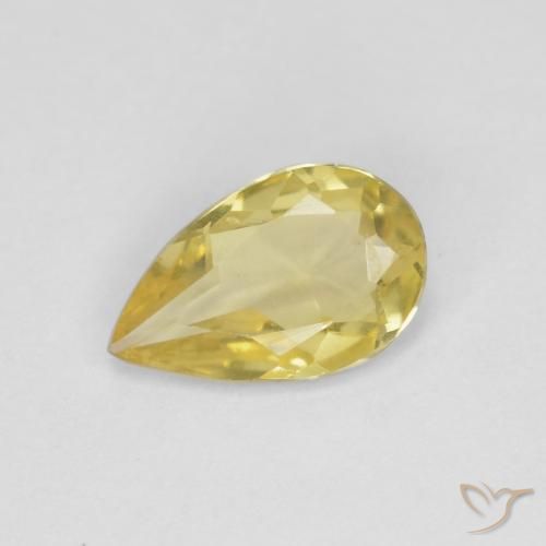 0.59ct Natürlicher Helles Honiggelb Beryll, Birnenform, VS