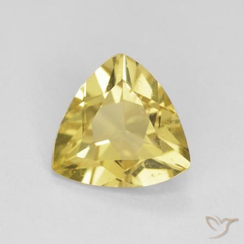 0.96ct Natürlicher Dijon Gelb Beryll, Trillion, VS