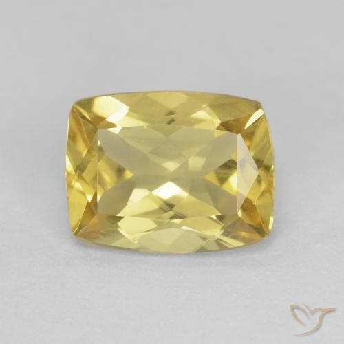 1.42ct Natürlicher Helles Honiggelb Beryll, Kissen, VS, Photo A