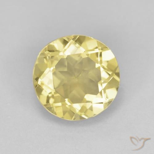 1.38ct Natürlicher Erdiges Gelb Beryll, Runden, VS