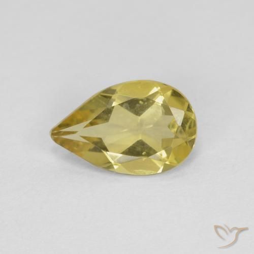 0.62ct Natürlicher hellgelb Beryll, Birnenform, VS
