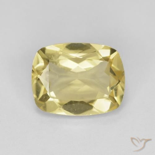 1.84ct Natürlicher hellgelb Beryll, Kissen, VS