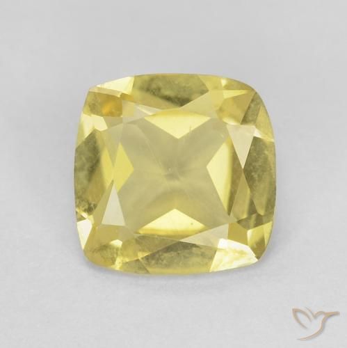 0.65ct Natürlicher hellgelb Beryll, Kissen, VS