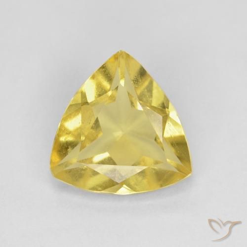 1.30ct Natürlicher hellgelb Beryll, Trillion, VS