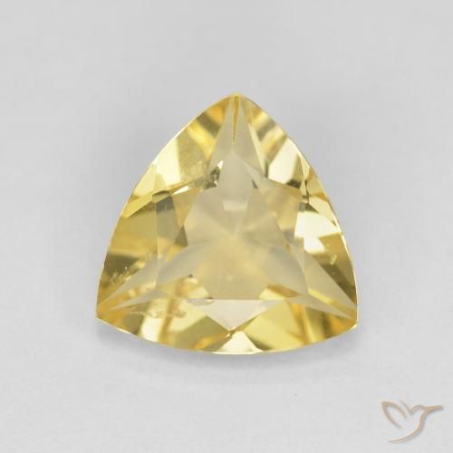 1.38ct Natürlicher Helles Gold-Gelb Beryll, Trillion, VS