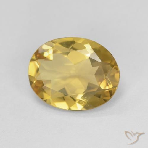9,17 ctw natürlicher Goldrute Gelb Beryll, Oval, VS