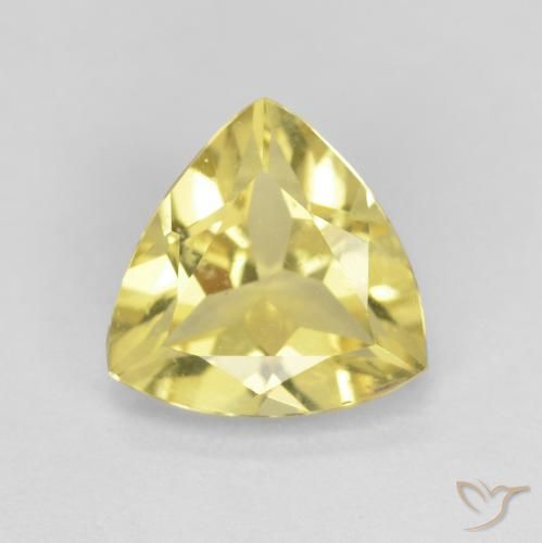 1.46ct Natürlicher Hummel Gelb Beryll, Trillion, VS