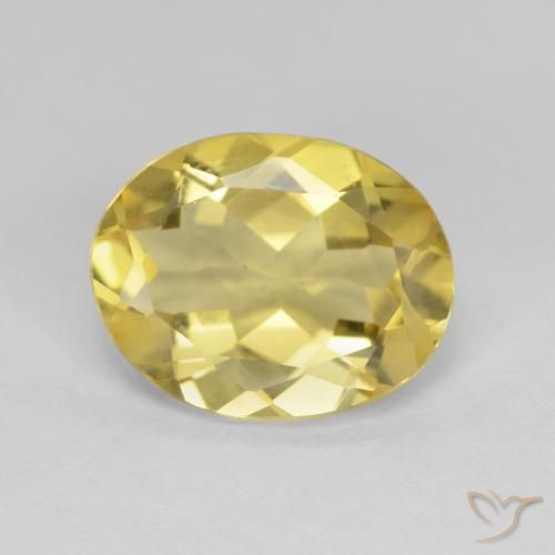 2.84ct Natürlicher Warmes Gelb Beryll, Oval, VVS-VS