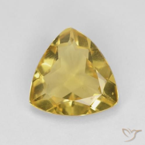 1.83ct Natürlicher Mittelgelb Beryll, Trillion, VVS-VS