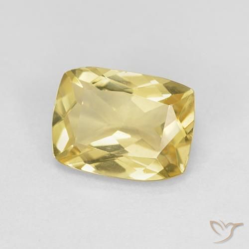 1.31ct Natürlicher Warmes Gelb Beryll, Kissen, VVS-VS