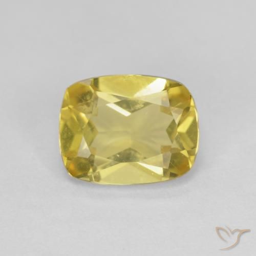 1.33ct Natürlicher Helles Honiggelb Beryll, Kissen, VVS-VS