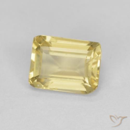 1.05ct Natürlicher Sehr helles Dijongelb Beryll, Smaragdschliff, VVS-VS