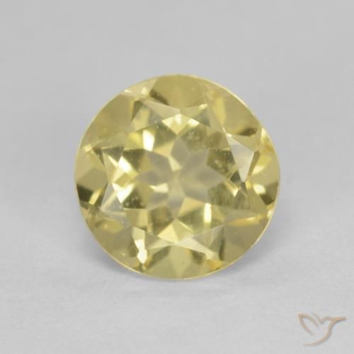 2.06ct Natürlicher Hell Gold Beryll, Runden, VVS-VS