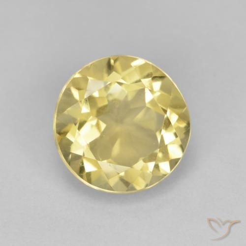 1.98ct Natürlicher hellgelb Beryll, Runden, VVS-VS