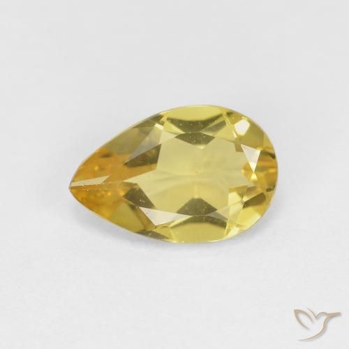 1.02ct Natürlicher hellgelb Beryll, Birnenform, VVS