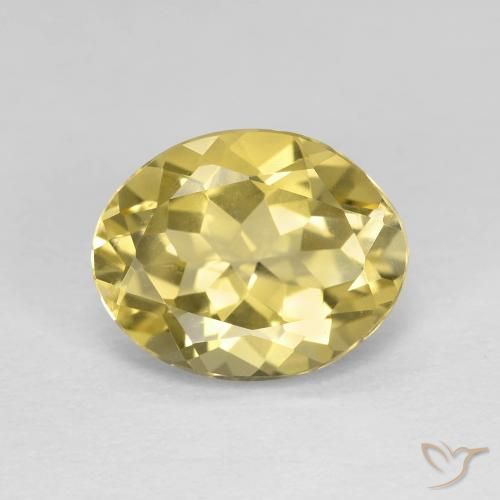 3.00ct Natürlicher Medium Light-Yellow Beryll, Oval, VVS