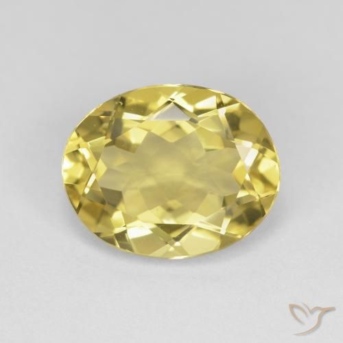 3.13ct Natürlicher Toskana Gelb Beryll, Oval, VVS