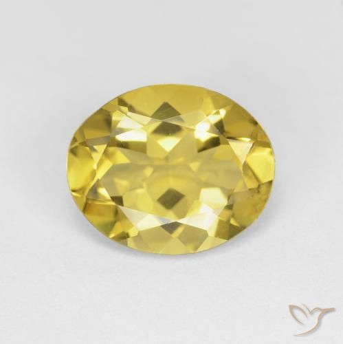2.78ct Natürlicher Bräunliches Gelb Beryll, Oval, VVS