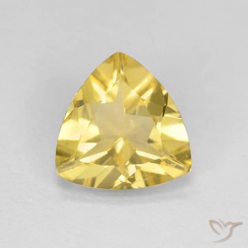 1.28ct Natürlicher Toskana Gelb Beryll, Trillion, VVS-VS