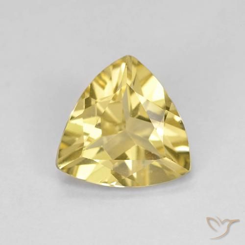 1.28ct Natürlicher Toskana Gelb Beryll, Trillion, VVS-VS