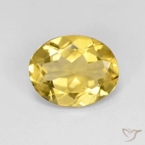 2.87ct Natürlicher Mittelgelb Beryll, Oval, VVS-VS