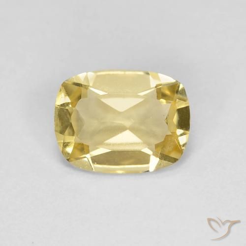 1.06ct Natürlicher hellgelb Beryll, Kissen, VVS-VS