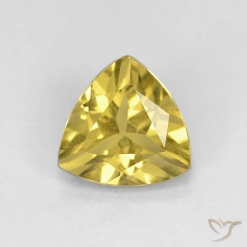 1.08ct Natürlicher Mittelgelb Beryll, Trillion, VVS-VS