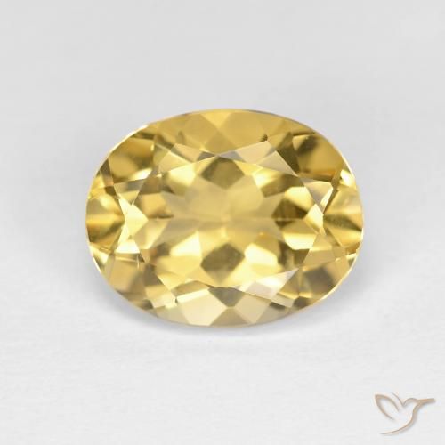 3.20ct Natürlicher Golden Beryll, Oval, VVS-VS