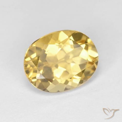 9,17 ctw natürlicher Golden Beryll, Oval, VVS-VS
