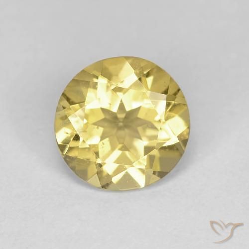 1.16ct Natürlicher Toskana Gelb Beryll, Runden, VS