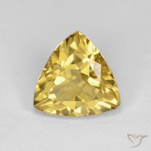 2.07ct Natürlicher Hell Gold Beryll, Trillion, VVS-VS