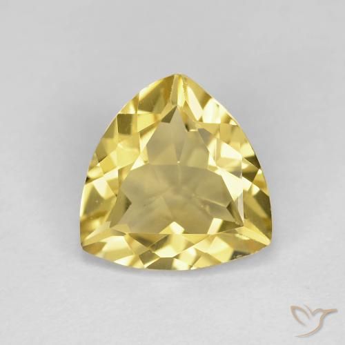 1.90ct Natürlicher Hell Gold Beryll, Trillion, VVS-VS