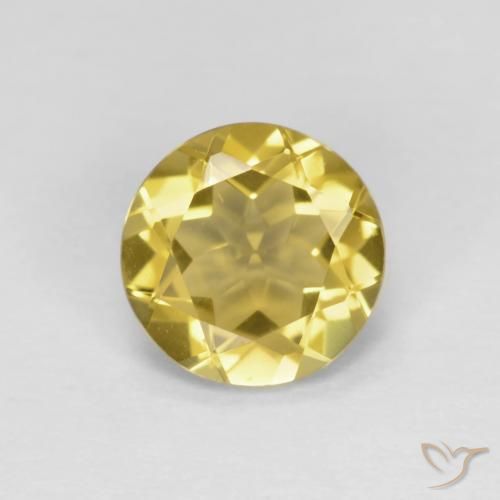 1.09ct Natürlicher Helles Gold-Gelb Beryll, Runden, VVS-VS