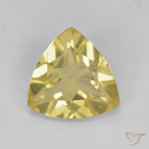 1.25ct Natürlicher Erdiges Gelb Beryll, Trillion, VVS-VS