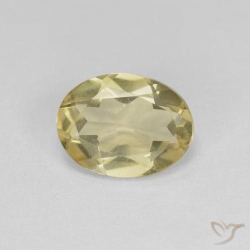 1.59ct Natürlicher Mittelgelb Beryll, Oval, VS